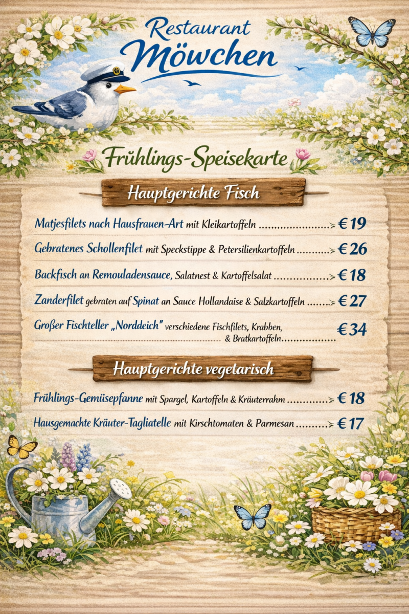 Fischgerichte im Fr&uuml;hling