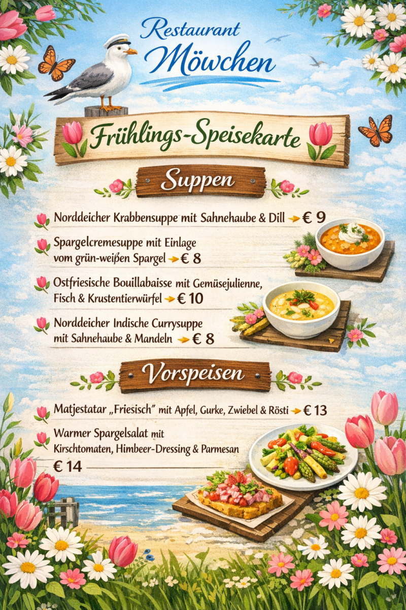 Vorspeisen im Fr&uuml;hling